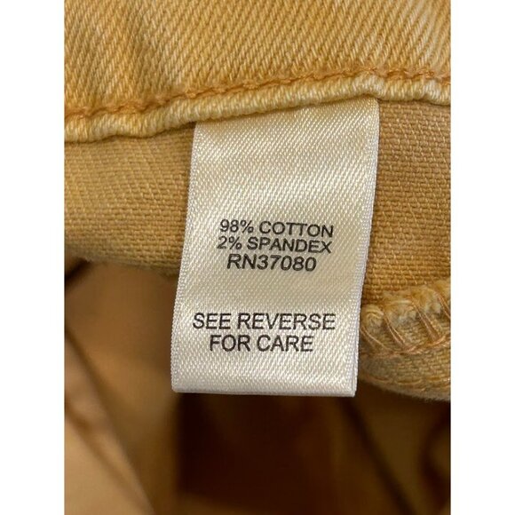 Yellow Curvy Denim Jeans Capri Est. 1946 Size 4 Cotton & Spandex - Picture 3 of 7